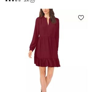 VINCE CAMUTO
Women's Ruched Flounce Dress